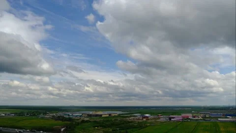 Slowly floating clouds across the sky Video stock 199313551