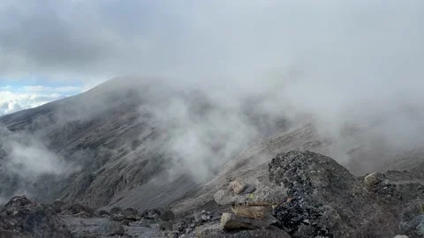 Slowly floating clouds in the mountains. Amazing mountain landscape Stock Footage 168732820