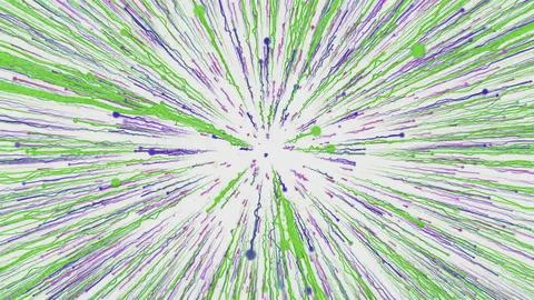 Slowly flying through space and entering hyperspace. Motion. Colorful speed of Stock-Illustration