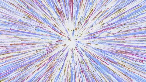 Slowly flying through space and entering hyperspace. Motion. Colorful speed of 스톡 일러스트
