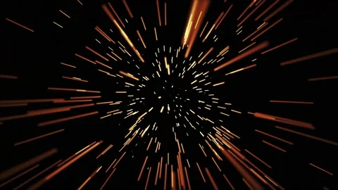 Slowly flying through space then entering hyperspace and slowing down. Stock Footage 237909519