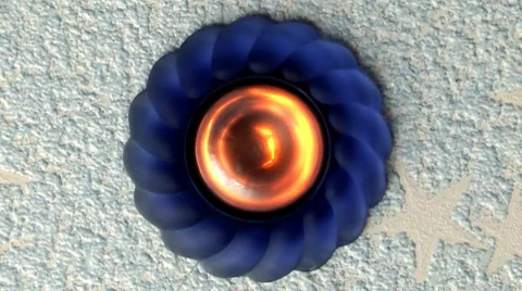 Slowly lighting up electric bulb with effect of beams Video stock 8685504