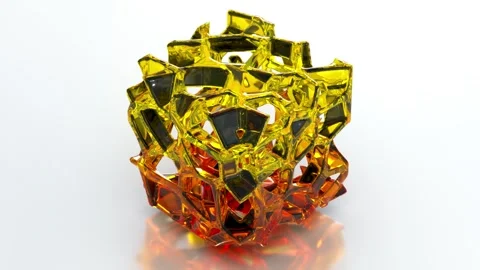 Slowly Morphing 3D Cube 37 4K Stock Footage 276220713