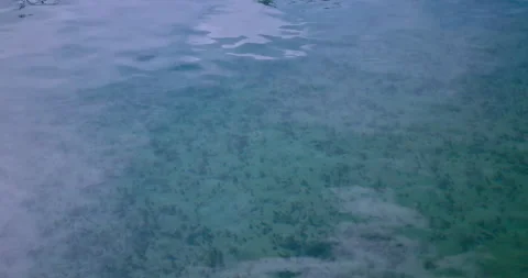 Slowly moving blue water surface, concept of purity and tranquility Stock Footage 269016543