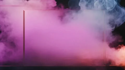 Slowly moving clouds of pink smoke. There is a delicate frame line in the m.. Vídeos de archivo 273954252
