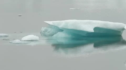 Slowly-moving iceberg Stock Footage 10580257