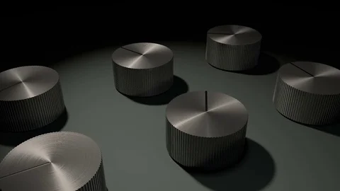 Slowly moving Knobs (3d rendering) Stock Footage 82794951