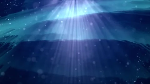 Slowly moving light rays blue space animation Video stock 254012173