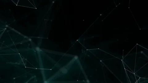 Slowly moving particles with turquoise rays of light. computer graphics Stock Footage 85817699