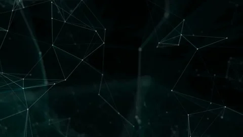 Slowly moving particles with turquoise rays of light. computer graphics Stock Footage 85817706