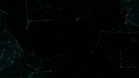 Slowly moving particles with turquoise rays of light. computer graphics Stock Footage 85817720