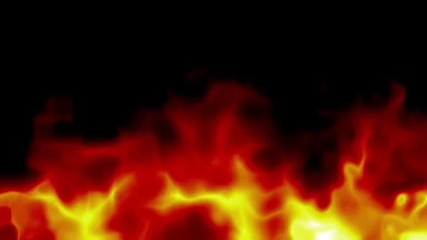 Slowly moving red, orange, and yellow flames glowing softly against dark ba.. Stock Footage 320515763