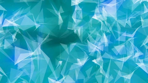 Slowly moving triangles with turquoise and blue rays of light. abstract backgrou Stock Footage 85817342