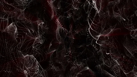 Slowly moving white particles on a black background. abstract background. 3D ren Stock Footage 94564255