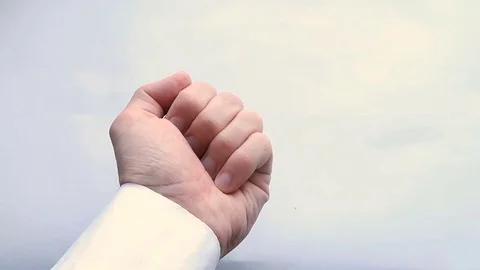 Slowly Open The Palm Of The Hand Video stock 72033363