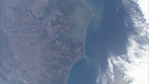 Slowly passing overhead continent Video stock 74095134