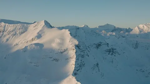 Slowly passing by ridges just after sunrise Stock-Footage 101915650