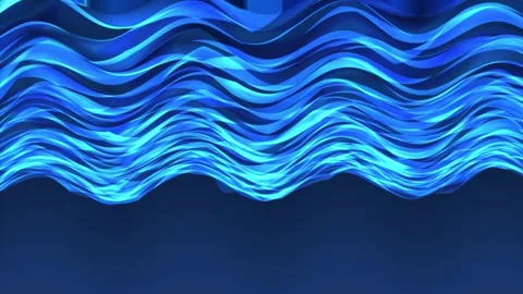 Slowly rippling blue 3D crystals at the top on a dark background. Stock Footage 253192586
