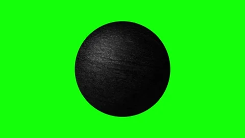 Slowly Rotating Dark Textured Sphere on green screen Stock Footage 340151332
