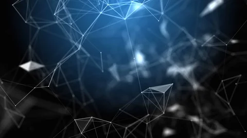 Slowly traveling through a plexus structure with flickering lights Video stock 106679908