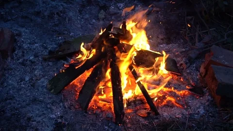 SlowMo bonfire 2 動画素材 79577780