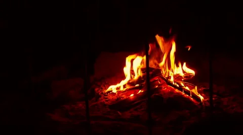 Slowmo campfire summer burning fire Video stock 59803670