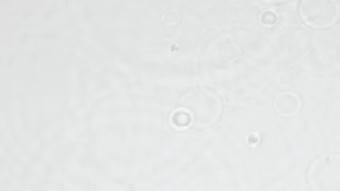 Slowmo falling rain drops, transparent water surface splash, ripple wave texture Stock Footage 251282003