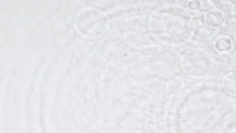 Slowmo falling rain drops, transparent water surface splash, ripple wave texture Видео 252414006