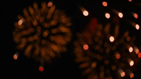 Slowmo fireworks in bokeh 動画素材 77254046
