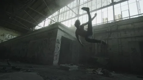 Slowmo Gainer Kick Trick Stock Footage 62063798