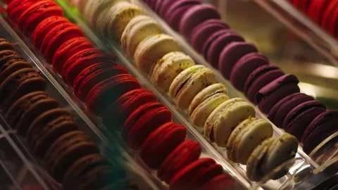 Slowmo pan left, past corner of glass case displaying decadent Paris Stock Footage 209540766