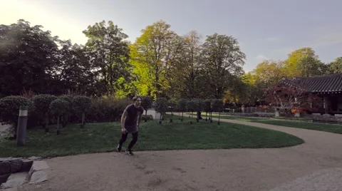 Slowmotion Backflip 360 Stock Footage 58005754
