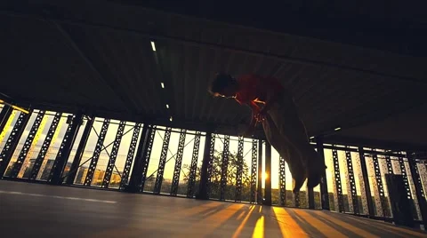 Slowmotion Backflip with Grap Stock Footage 58006259