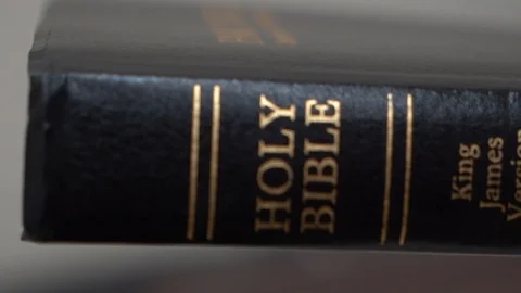 Slowmotion Bible cover Stock Footage 107325785