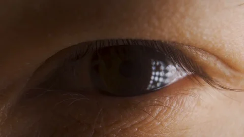Slowmotion Brown Eye Video stock 128014913