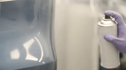 Slowmotion Close-up Car Spray Stock Footage 127036150