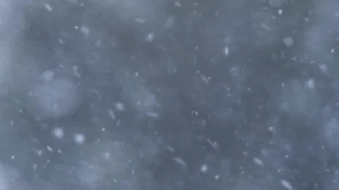 Slowmotion of falling snowflakes, snowfall, winter Stock-Footage 86637598