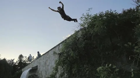 Slowmotion Frontflip to Frontflip Stock Footage 58005830