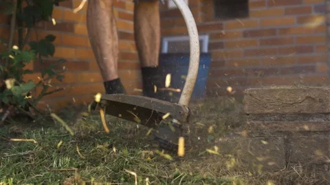 Slowmotion Gardening Work Stock Footage 128188950