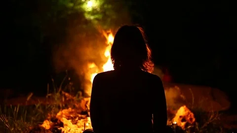 Slowmotion. oriental fire dance Stock Footage 93398851