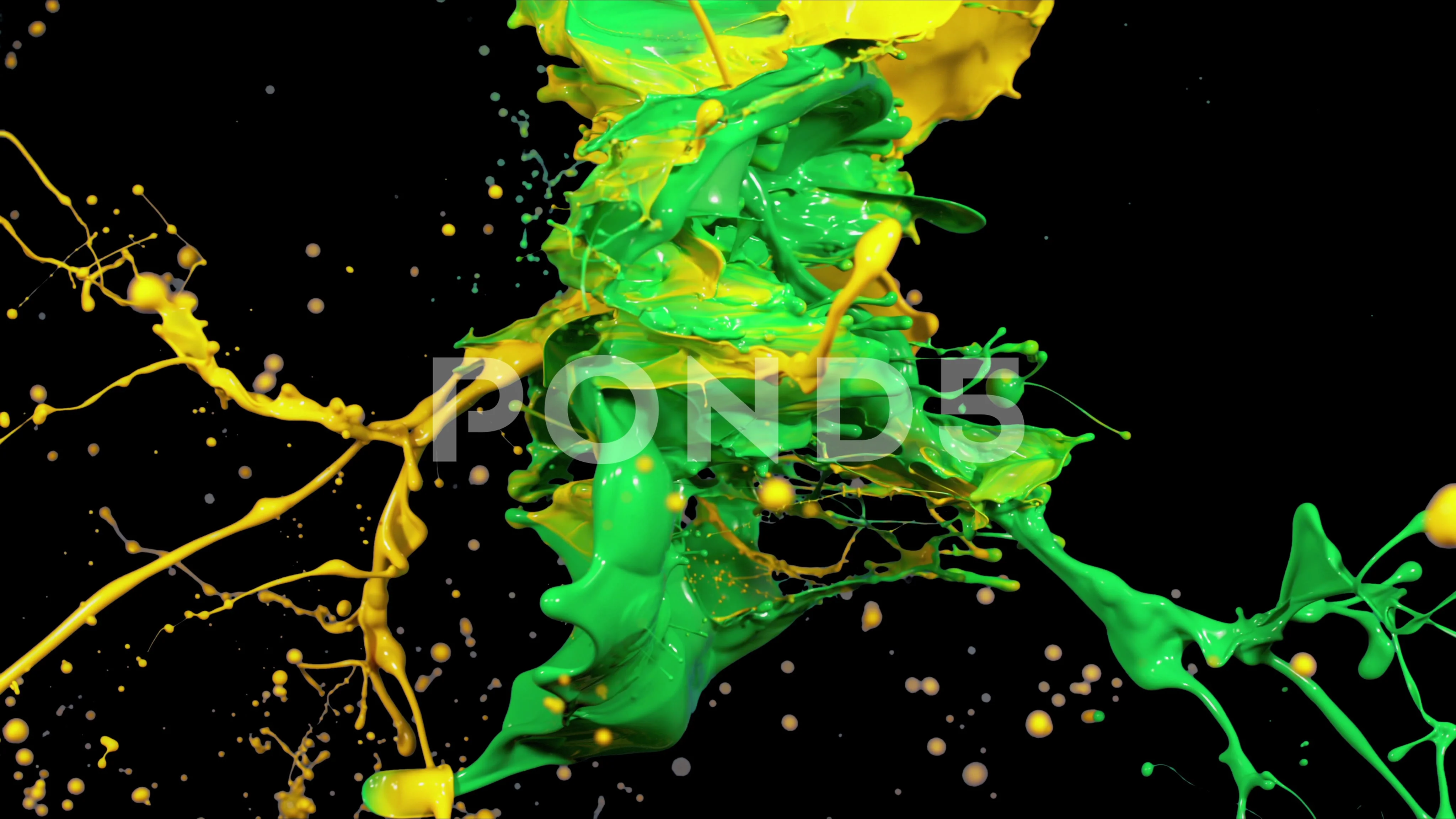 Black and Yellow Paint Splatter