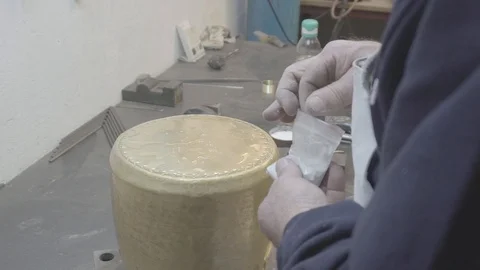 Slowmotion Pan Shot on Bowl Stock Footage 125889882