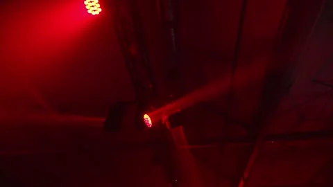 Slowmotion red party lights Stock Footage 168990838