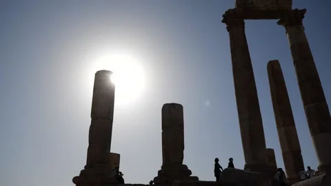 Slowmotion shot, Amman ruins, Jordan Full HD Stock Footage 163223053