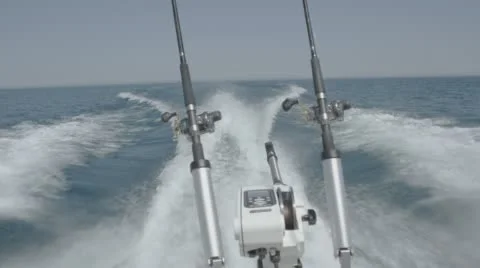 Slowmotion speeding boat Stock Footage 62687214