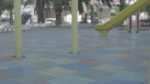 Slowmotion Stable Shot Empty Swing Stock Footage 94064036