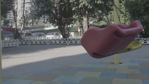 Slowmotion Stable Shot Empty Swing-2 Stock Footage 94111494