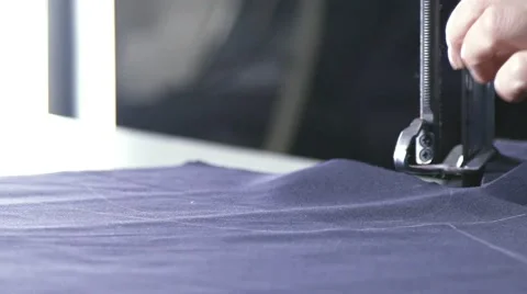 Slowmotion. Steps for creating clothes. Factory to create clothing Stock-Footage 68969493