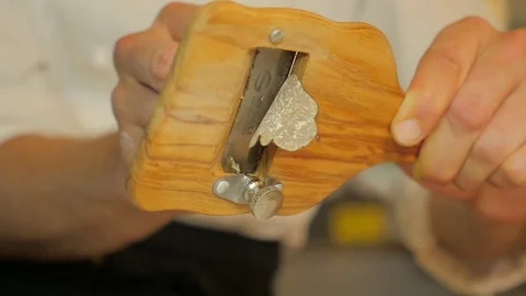 Slowmotion truffle cutting Stock Footage 73987079