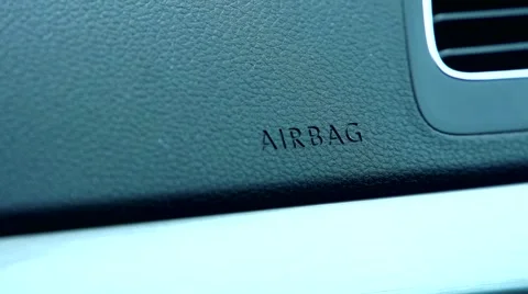 Slowmotion view on airbag system in car. Stock Footage 60051670
